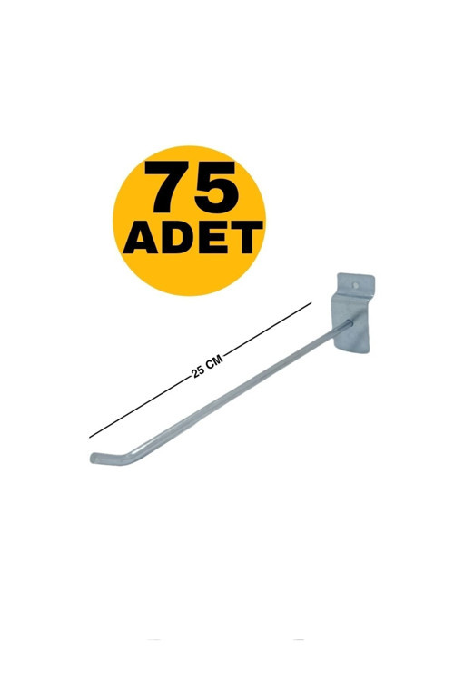 Raf Kanallı Panel / Pano Askı Kancası 25 Cm 75 Adet