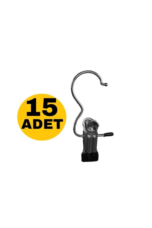Mandallı Eşarp Askısı 15 Adet