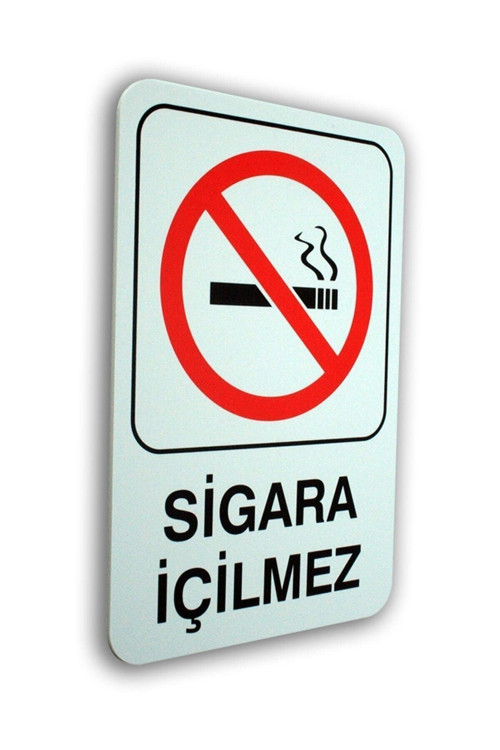 Pvc Uyarıcı Levha Sigara İçilmez 16*24 Cm