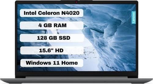 IdeaPad 1 Intel Celeron N4020 4GB 128GB SSD Windows 11 Home 15.6" Taşınabilir Bilgisayar 82V700A9TX