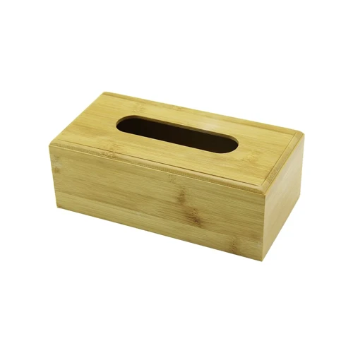 AHŞAP - BAMBU PEÇETELİK KUTU 11.6 X 22.8CM ALT KAPAKLI = KAYAR KANALLI - AÇ-KAPA GO-53-vice 01585