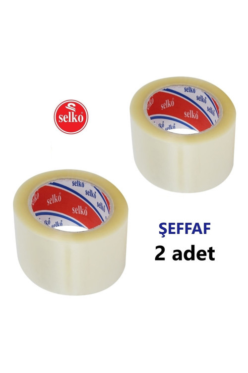 Şeffaf Geniş Koli Bandı En:70 mm Metraj 70 m 2 Adet Tamir Bandı