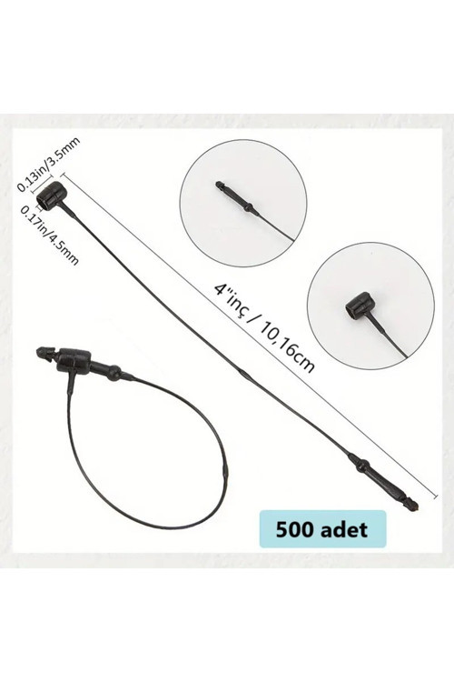 JokeyAmbalaj El Geçmeli SİYAH Kılçık 4"inç / 10,16cm (1pk-500 Adet)