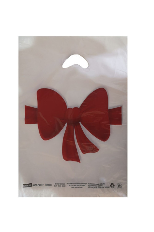 Fiyonk Baskılı Ekonomik Orta Boy Hışır Poşet 26x38cm (100 ADET)