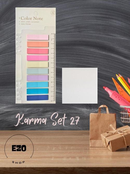 2 Li Set Postit / Karenot 76x76cm Seffaf Yapiskanli Not Kagidi Kirtasiye Post It Karma Set 27