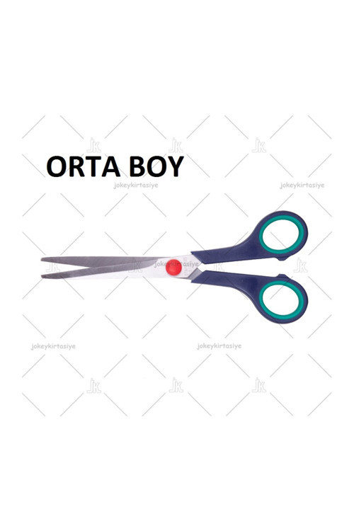 Ofis Tipi Kauçuk Saplı Orta Boy Kesim Makası (6,25"İNÇ / 16.CM)
