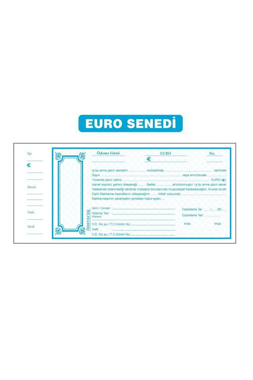 EURO Senet Karnesi (20 Yaprak)