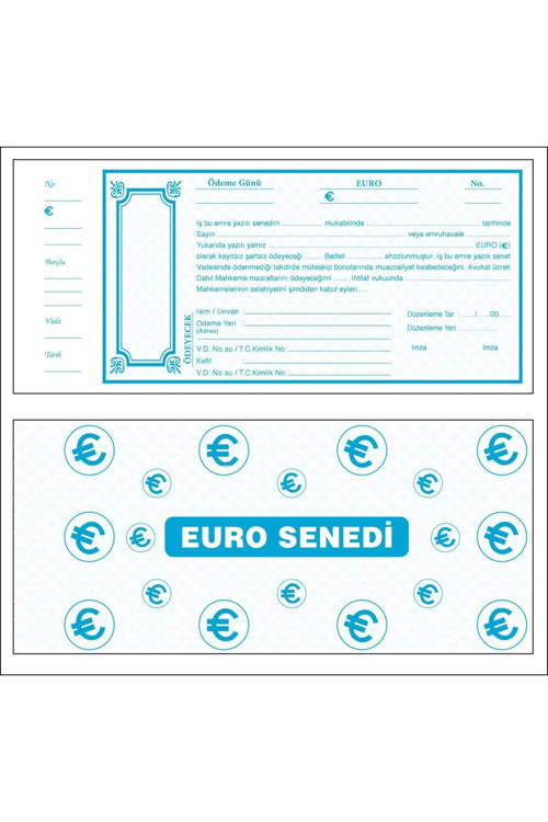 EURO Senet Karnesi (50 Yaprak)