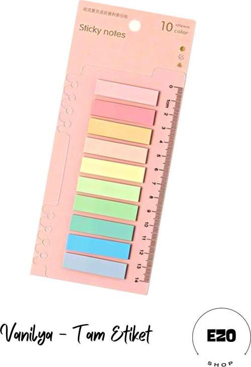 Post-it Sticky Notes Şeffaf Renkli Yapışkan Not Defteri Etiketi Not Yer Imleri 200 Yaprak Vanilya