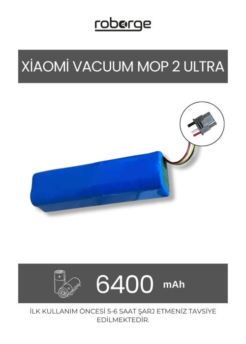 Xiaomi Vacuum Mop 2 Ultra (Stytj05Zhmhw) Robot Süpürge Uyumlu Batarya 6400 Mah - Muadil Ürün