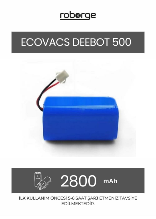 Ecovacs Deebot 500 Robot Süpürge Uyumlu Batarya 2800 mAh - Muadil Ürün