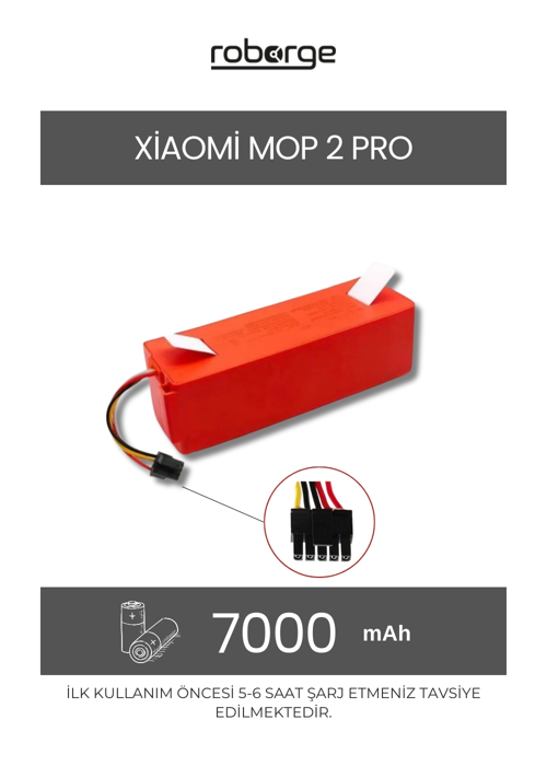Xiaomi Vacuum Mop 2 Pro (Mjst1Shw) Robot Süpürge Uyumlu Batarya 7000 Mah - Muadil Ürün