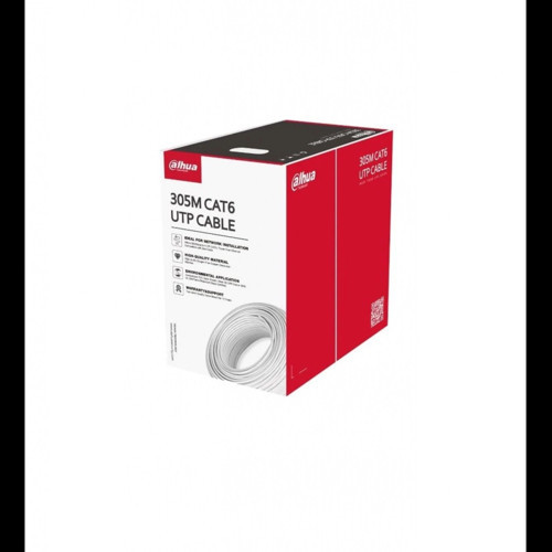 Dh-pfm920ı-6un-c, Cat6 305m, 24awg 0.53mm, Utp, %100 Bakır, Pvc, Kablo, Beyaz Renk