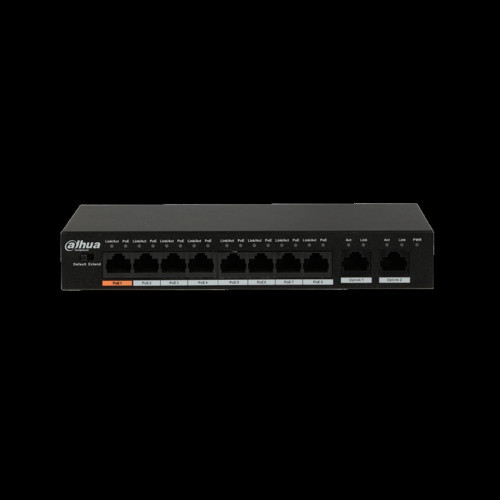 Pfs3010-8et-96, 8 Port, Megabit, Poe 96w, 2 Port Gigabit Uplink, Yönetilemez, Masaüstü Switch