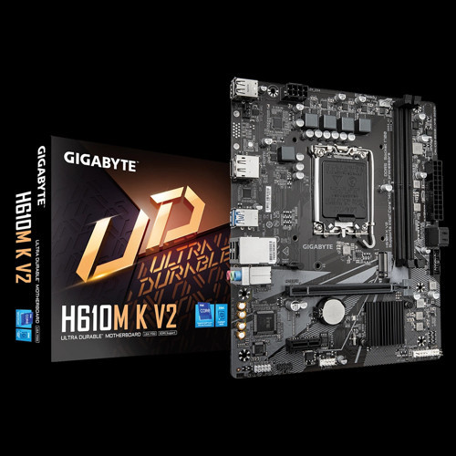 Gıgabyte H610m K V2, Rev.1.0, 2xddr5, M.2, Dp, Hdmı, 12-13.nesil, Lga1700 Soket, Anakart