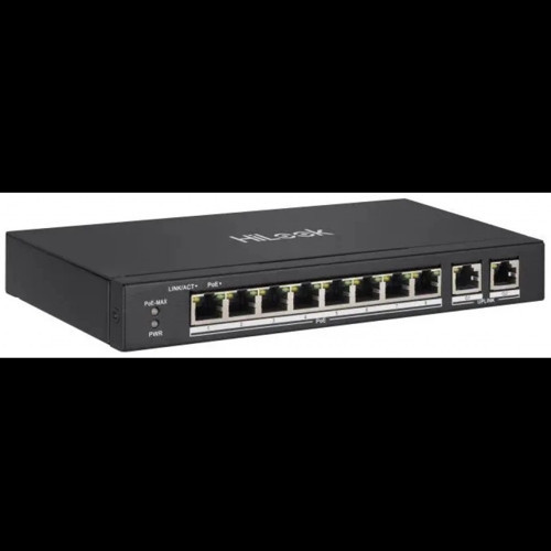 Hılook Ns-0310p-60(b), 8port, Megabit, Poe 60w, 2 Port Gigabit Uplink, Long Range 250metre, Yönetile