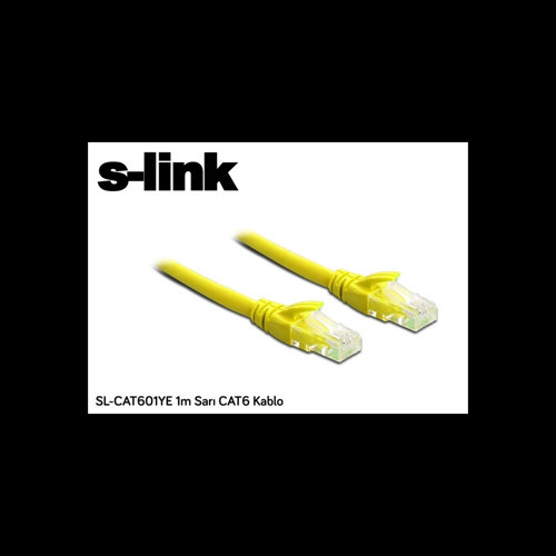 Sl-cat601ye, Cat6 Patch, 1mt Kablo (sarı)