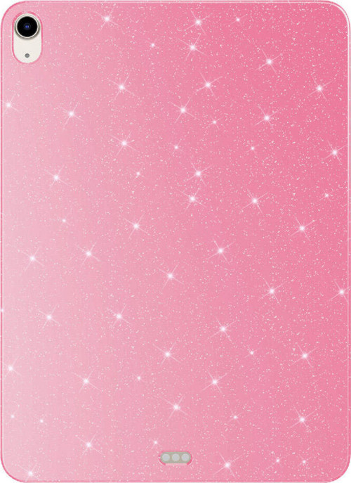 İpad 10.2 2021 9.Nesil İle Uyumlu İyi Kalite Simli Parlak Görünüm Tablet Koton Kılıf Shimmer Pembe