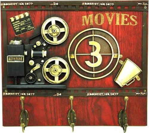 Dekoratif Metal Askı Askılık Sinemaskop Vintage Biblo Hediyelik