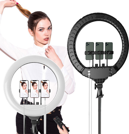 21 İnch 53Cm Aydınlatma Youtuber Led Halka Telefon Tutuculu Selfie/Yayıncı/Makyaj Işık Rl21
