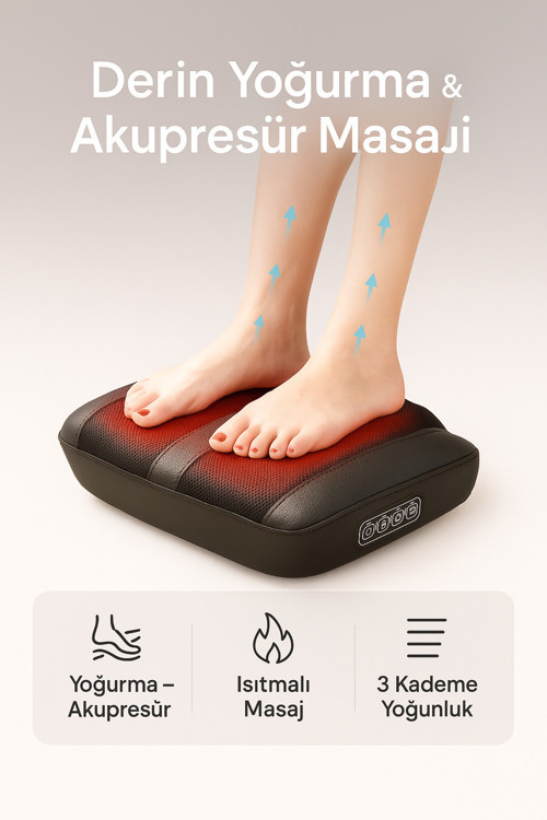 Shiatsu Ayak Masaj Aleti – Yoğurma, Akupresür, Isıtma Ve Çok Kademeli Masaj Rolleri | Zxl-18