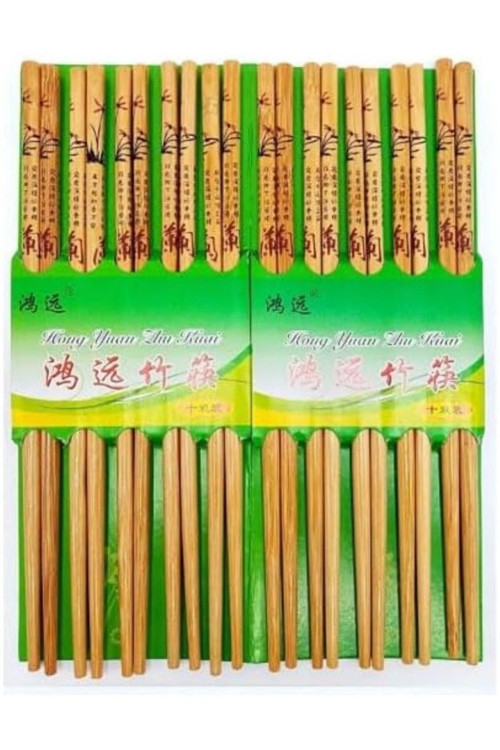 Bambu Organik Chopstick Yemek Çubuğu Haşi 10 Çift Uzak Doğu Japon Tip