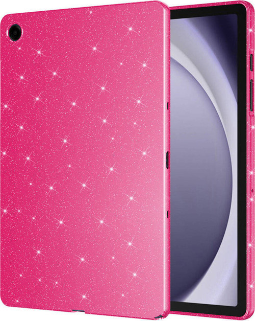Galaxy Tab S10 Lite İle Uyumlu İyi Kalite Simli Parlak Görünüm Tablet Koton Kılıf Shimmer Neon Pink
