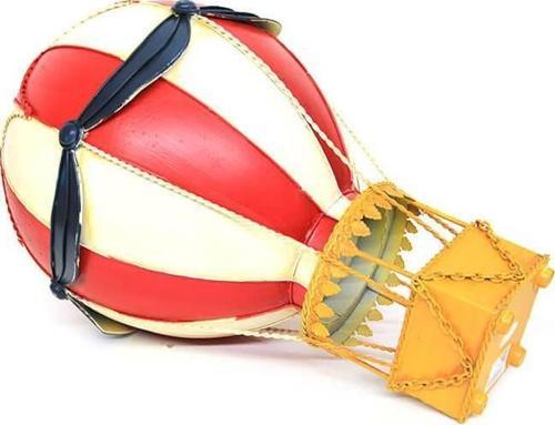 Dekoratif Metal Sıcak Hava Balonu Vintage Biblo Ev Ofis Hediyelik