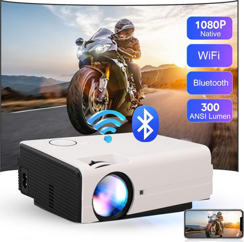 Wifi Ve Bluetooth Özellikli Mini Projektör, Dış Mekan Ev Sineması Hdmı, Usb Bağlantı Noktaları T01