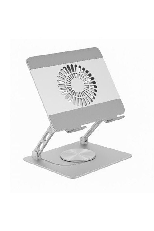 Profesyonel Laptop Soğutucu Stand Tek Büyük Fanlı Şok Soğutma Type-C 360° Döner K8