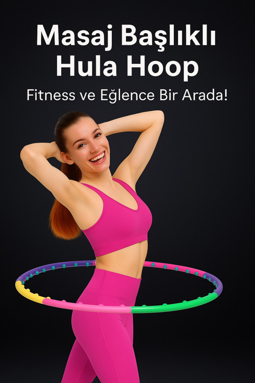 Masajlı Hula Hoop - 7 Parça Köpük Kaplama Spor Halkası, Bel Ve Karın Egzersiz | Js-6021
