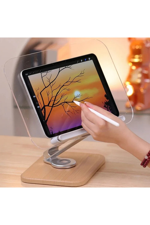 Profesyonel Kitap Okuma Sunum Standı İpad Uyumlu Katlanabilir Ahşap Tabanlı Ayarlanabilir Tutucu R26
