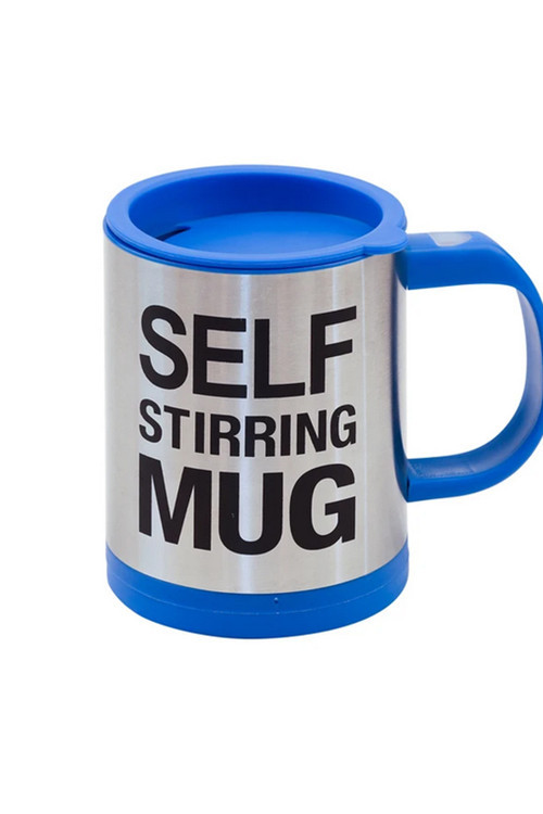 Mavi Karıştırıcı Özellikli Mikser Kupa Bardak Self Stirring Mug