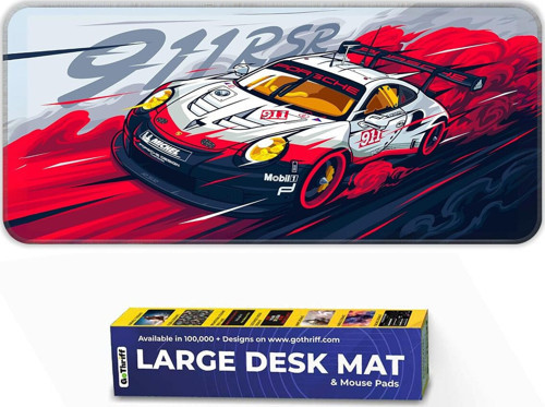 90×40Cm Xl Yarış Araba Mouse Pad – Su Geçirmez, Kaymaz Tabanlı, Dikişli Kenarlı Büyük Masa Matı