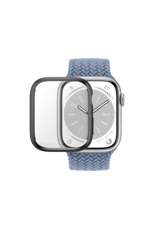 Apple Watch Series 9 | 8 | 7 | 41Mm | Siyah Full Body Çerçeveli Ekran Koruyucu