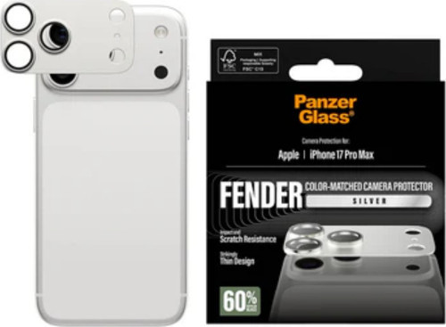iPhone 17 Pro Max Fender Gümüş Lens Koruyucu