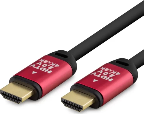 Hdmi 2.0 Kablo 4K Uhd Od 8.0 Mm 1.5 M - Siyah Kırmızı HDX2037