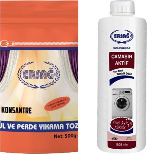 Tül Perde Yıkama Tozu & Çamaşır Aktif Sıvısı 500GR+1000ML
