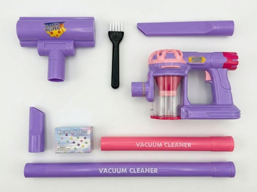 4 Parçalı Fırçalı Oyuncak Dikey Elektrikli Süpürge Seti - Eğitici ve Evcilik Oyun Setleri