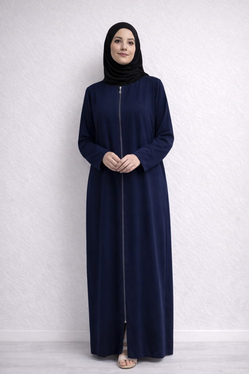 Fermuarlı Viskon Namaz Elbisesi /Ferace