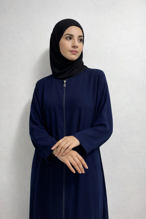 Fermuarlı Viskon Namaz Elbisesi /Ferace