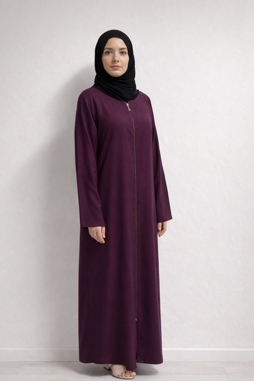 Fermuarlı Viskon Namaz Elbisesi /Ferace