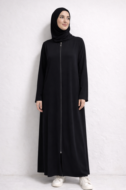 Fermuarlı Viskon Namaz Elbisesi /Ferace