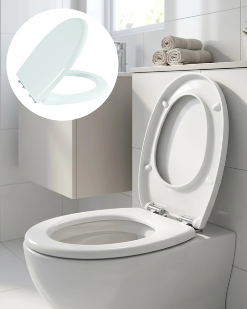 Mey İthalat® Universal Klozet Kapağı Kolay Montaj Kaydırmaz Alt Ped Dayanıklı Banyo Aksesuar�