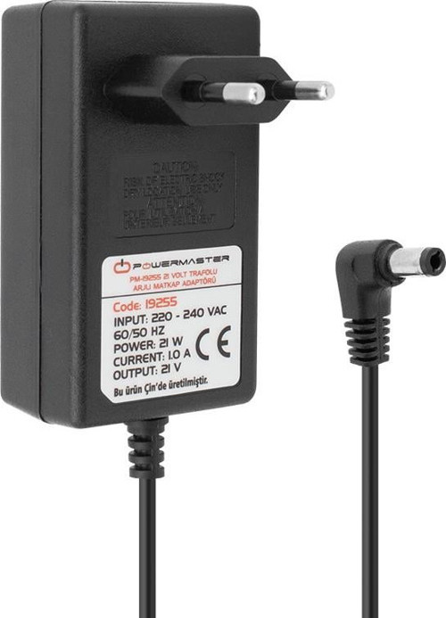 PM-19255 21 Volt - 1 Amper - 21 Watt 5.5*2.5 Mm L Uçlu Şarjlı Matkap Adaptörü