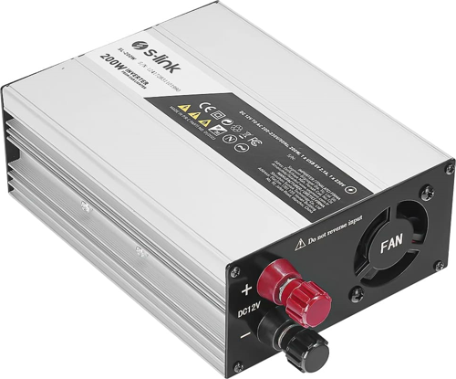 SL-200W-12 200 Watt DC 12V - AC 230V Anahtarlı Tek USB Portlu Çakmaktan Power Inverter
