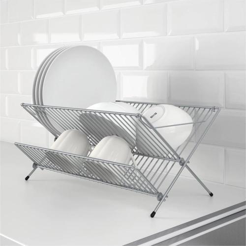 Kvot Katlanabi̇li̇r Galvani̇zli̇ Çeli̇k Bulaşıklık - Metal Bulaşık Sepeti̇