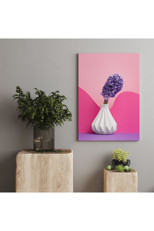 Pastel Renklerde Çiçek Kanvas Tablo
