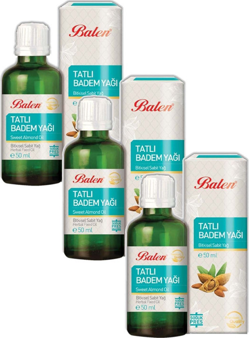 Tatlı Badem Yağı Soğuk Pres 50 ml 3 Adet