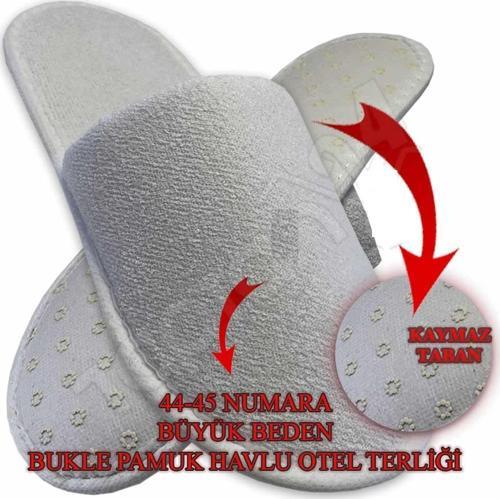 200 Çift Çift Kat Kalın Pamuk Havlu Terlik Kaymaz Taban Otel Terliği Yüksek Kalite